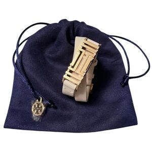 NWOT Tory Burch for Fitbit Fret Double Wrap Bracelet - Rose Gold & Pink